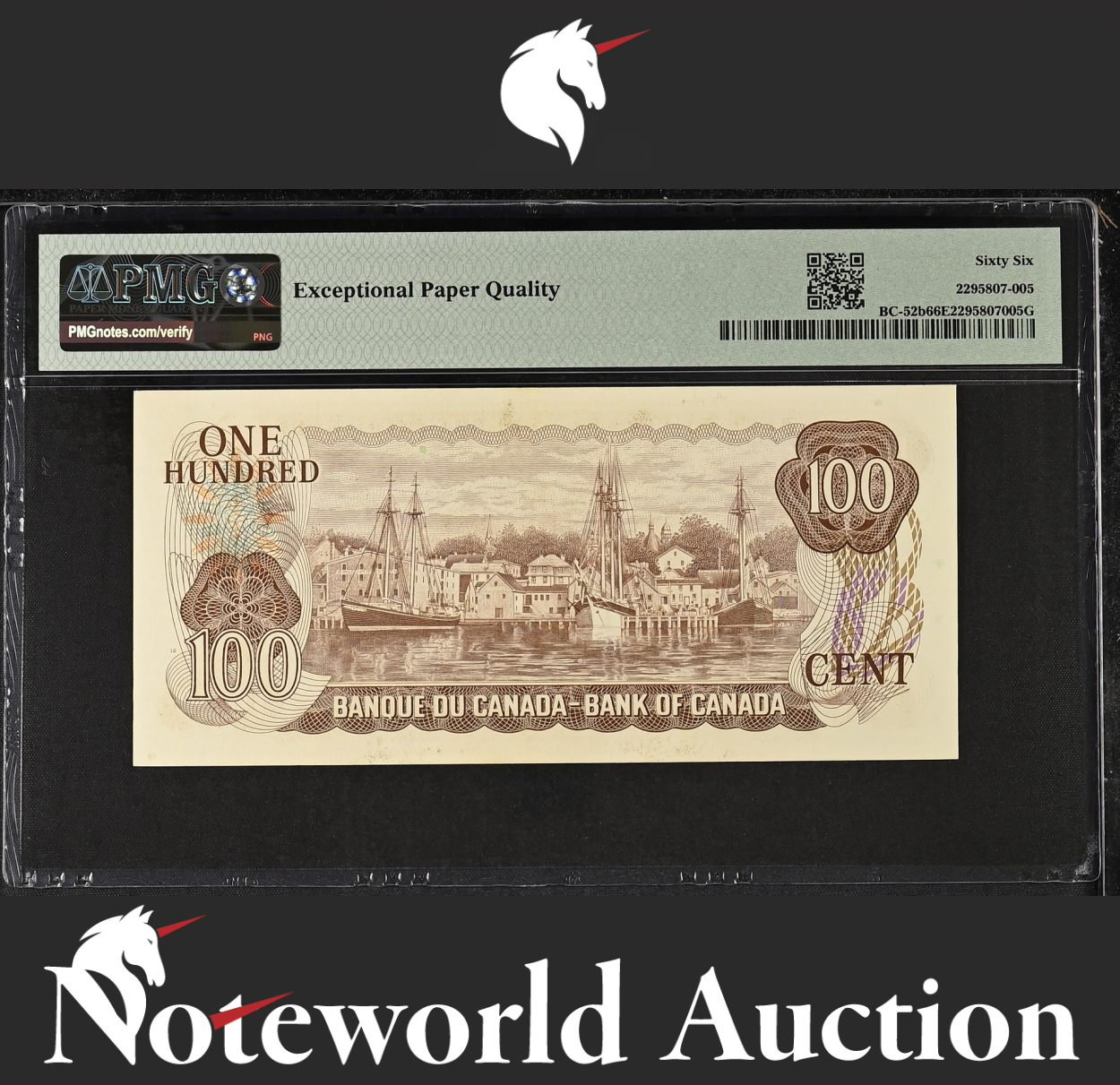 Canada Bank of Canada $100 1975 BC-52b UNC PMG 66 EPQ 3rd TOP POP