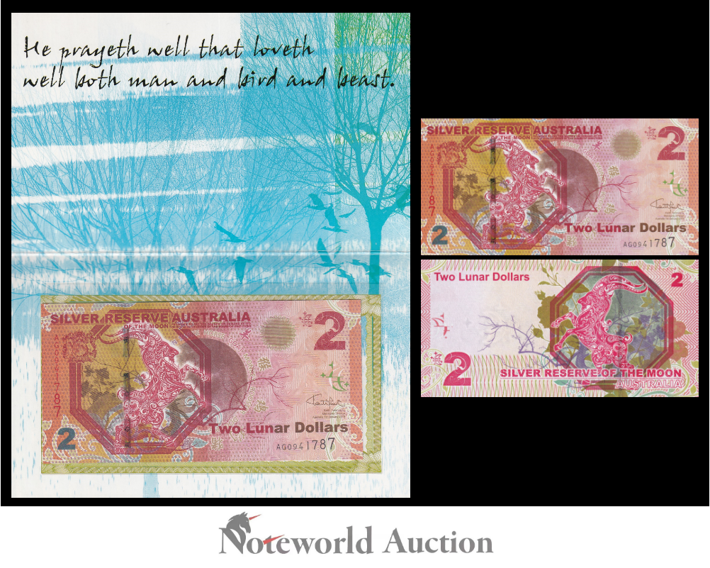 AUSTRALIA 2 Lunar 2015 Fancy Goat Silver Reserve of the Moon With Folder UNC
