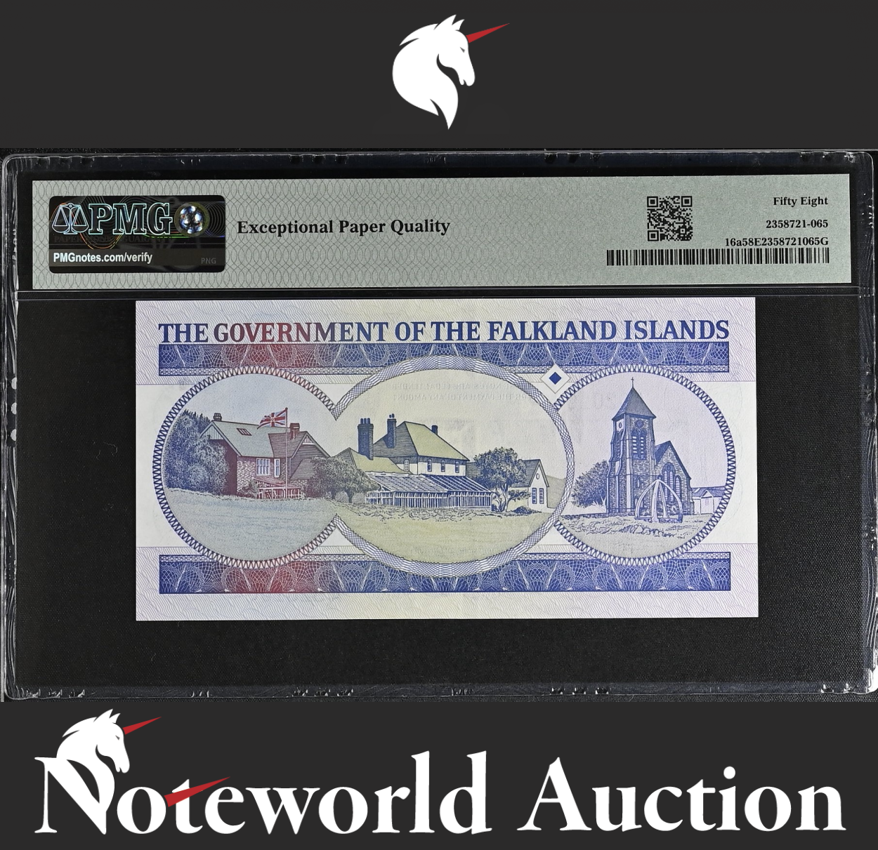 Falkland Islands / British Administration 50 Pounds 1990 P 16a UNC PMG 58 EPQ