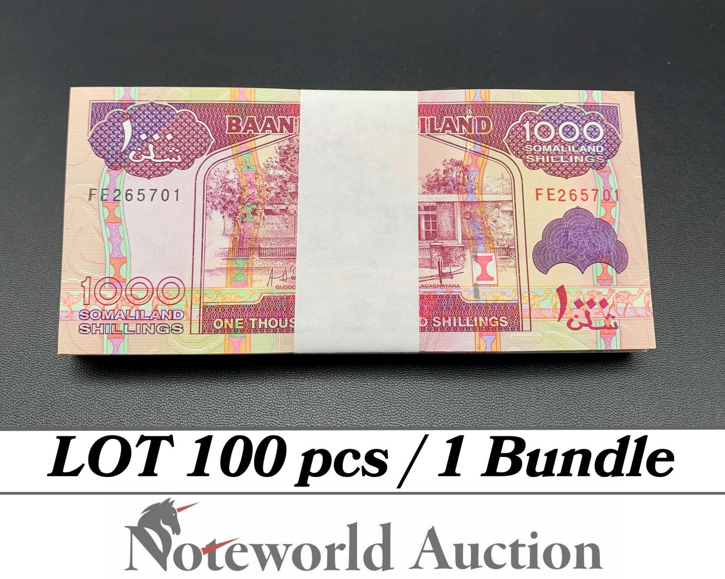 SOMALILAND Lot 100 pcs Bundle - 1000 shillings 2014 P 20c UNC