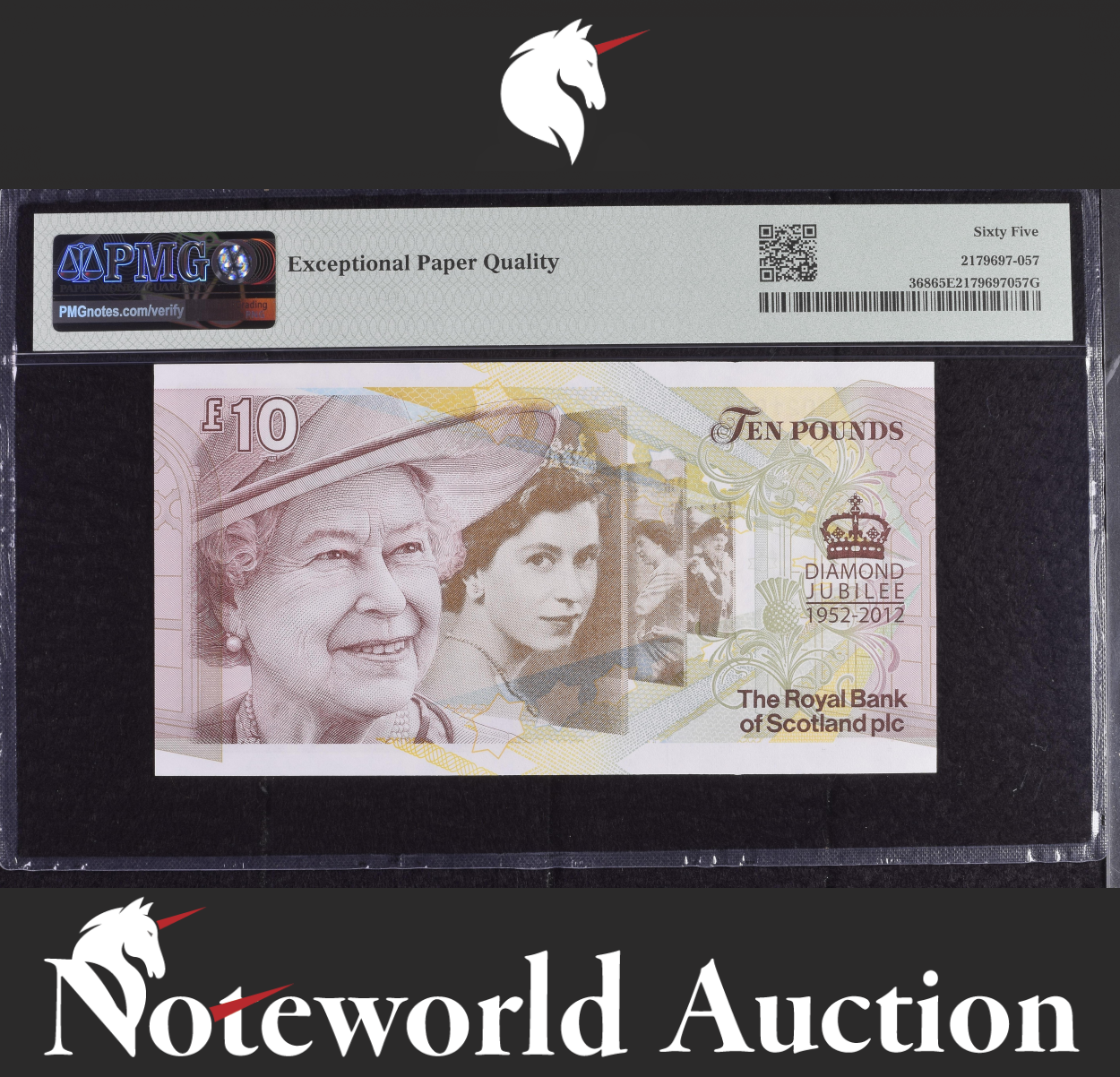 Scotland Commemorative 10 Pound 2012 P 368 UNC PMG 65 EPQ