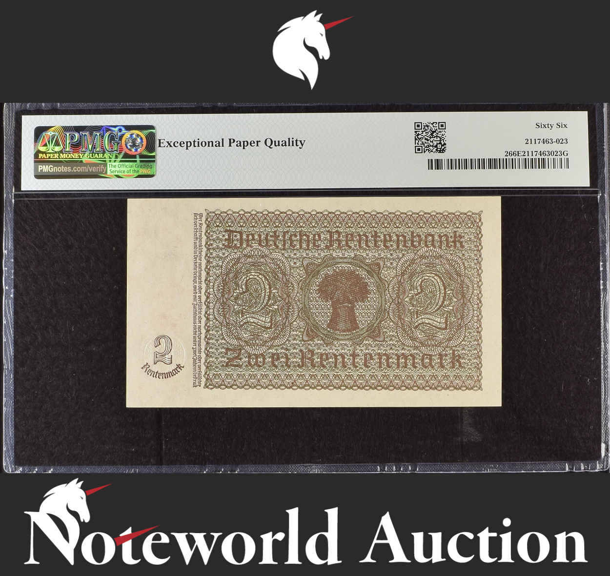 Germany Democratic Republic 2 Deutsche Mark 1948 P 2 UNC PMG 66 EPQ 2nd TOP POP