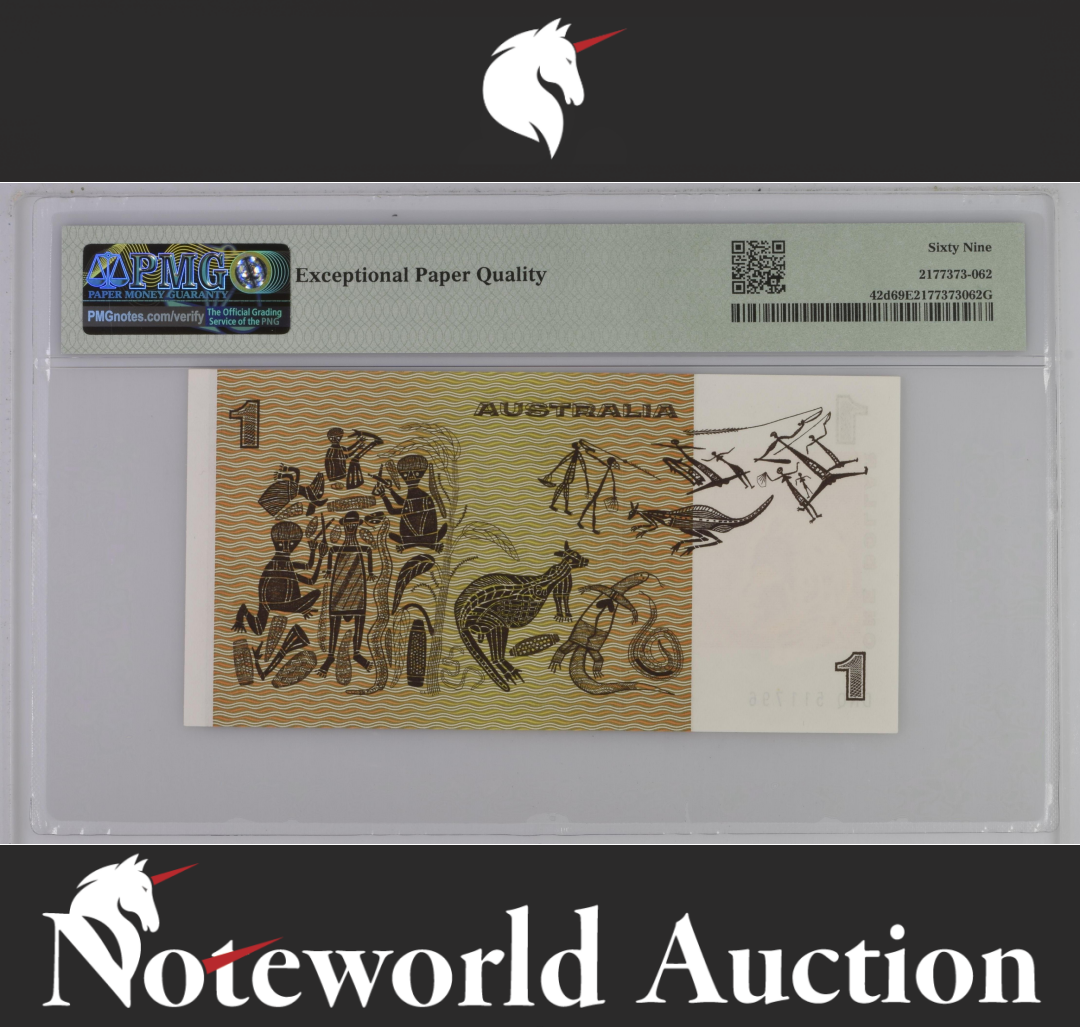 Australia Reserve Bank 1 Dollar ND (1983) P 42d UNC PMG 69 EPQ Only 1 TOP POP