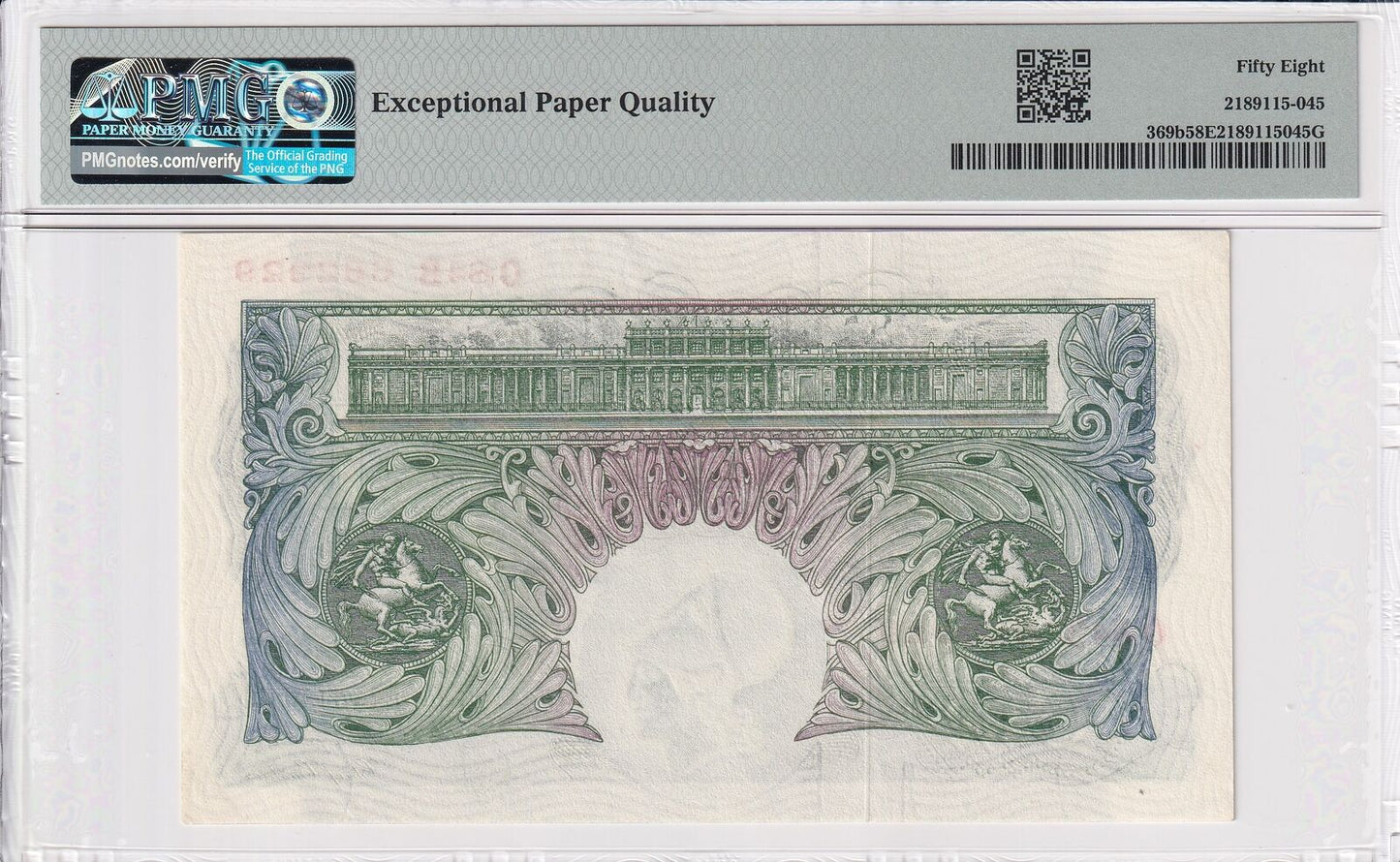 GREAT BRITAIN 1 Pound 1949-55 P 369b AU PMG 58 EPQ