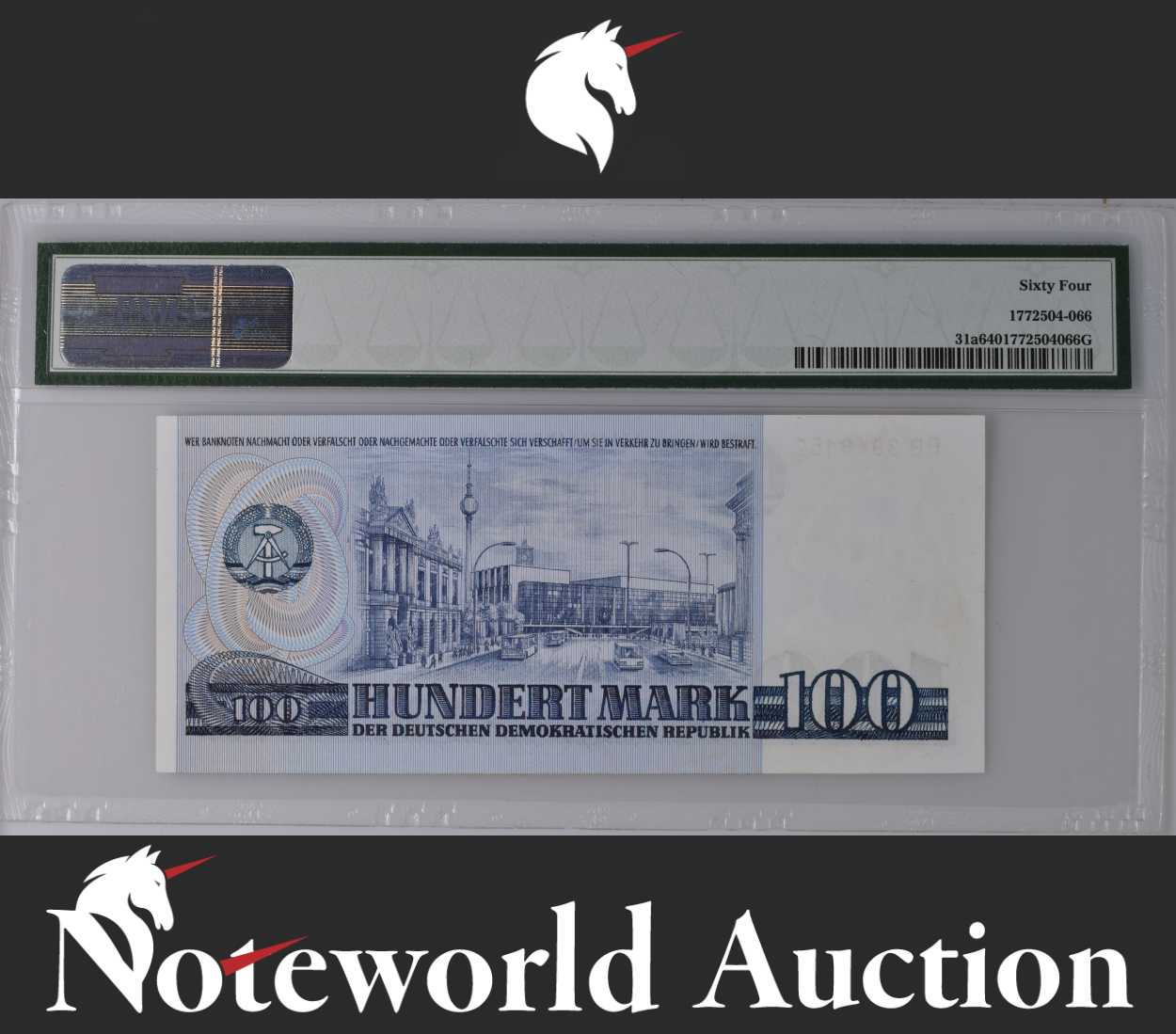 Germany Democratic Republic 100 Mark 1975 P 31a UNC PMG 64