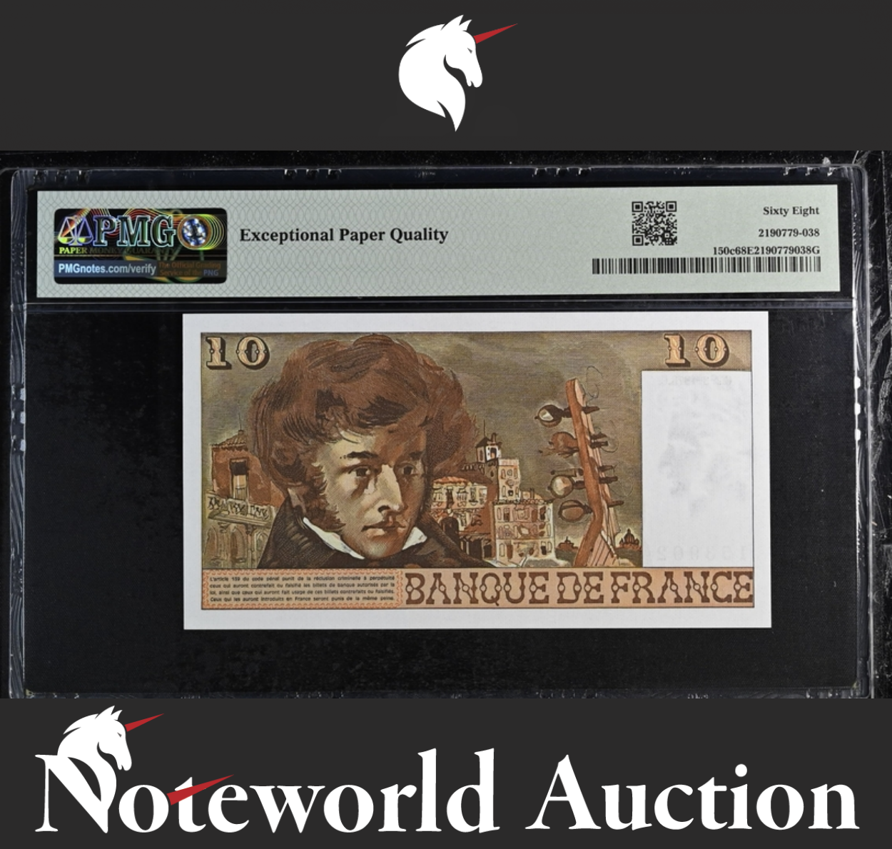 France Banque de France 10 Francs 1976-78 P 150c UNC PMG 68 EPQ 2nd TOP POP