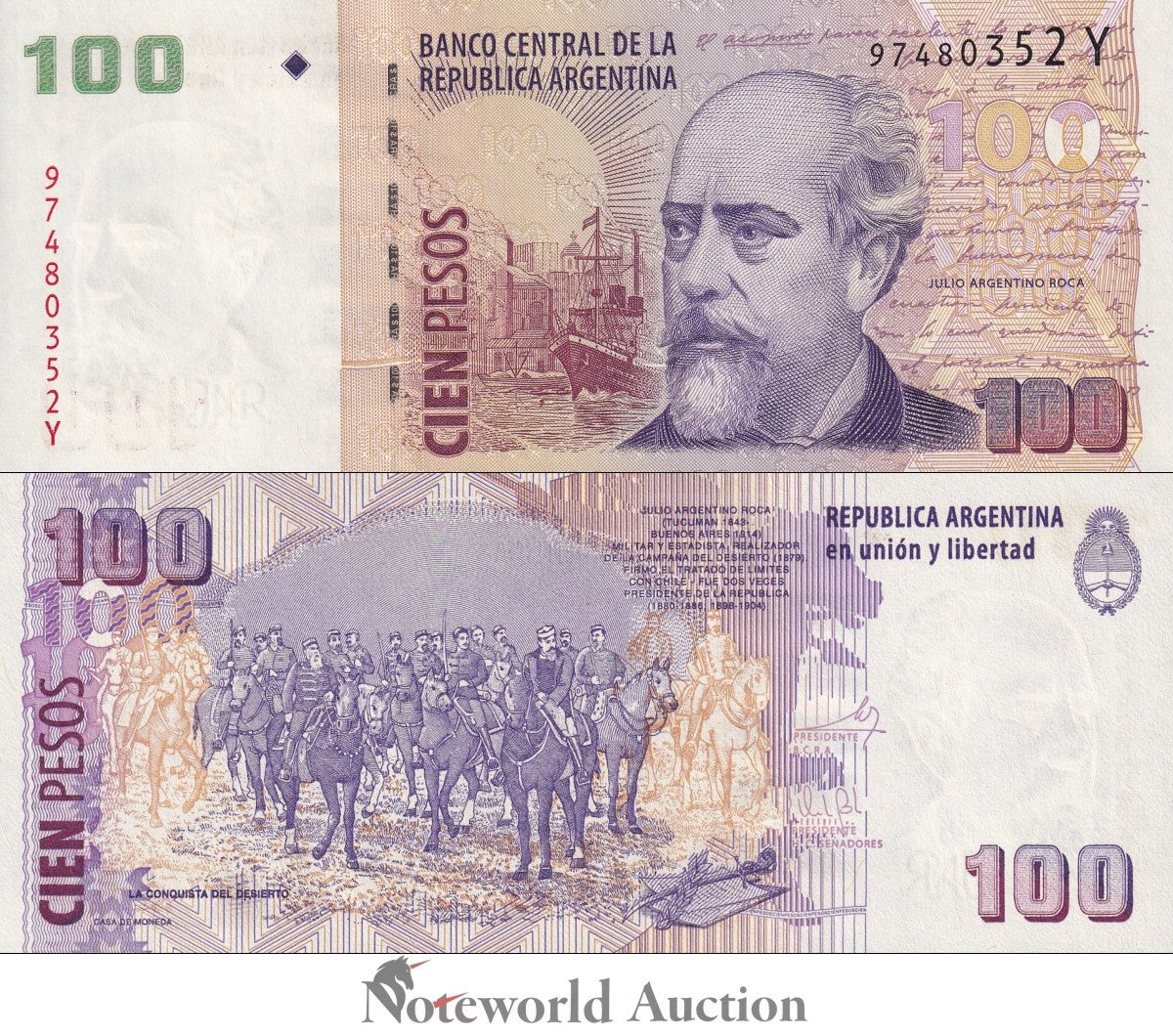 ARGENTINA 100 Pesos ND 2023 P 357 UNC