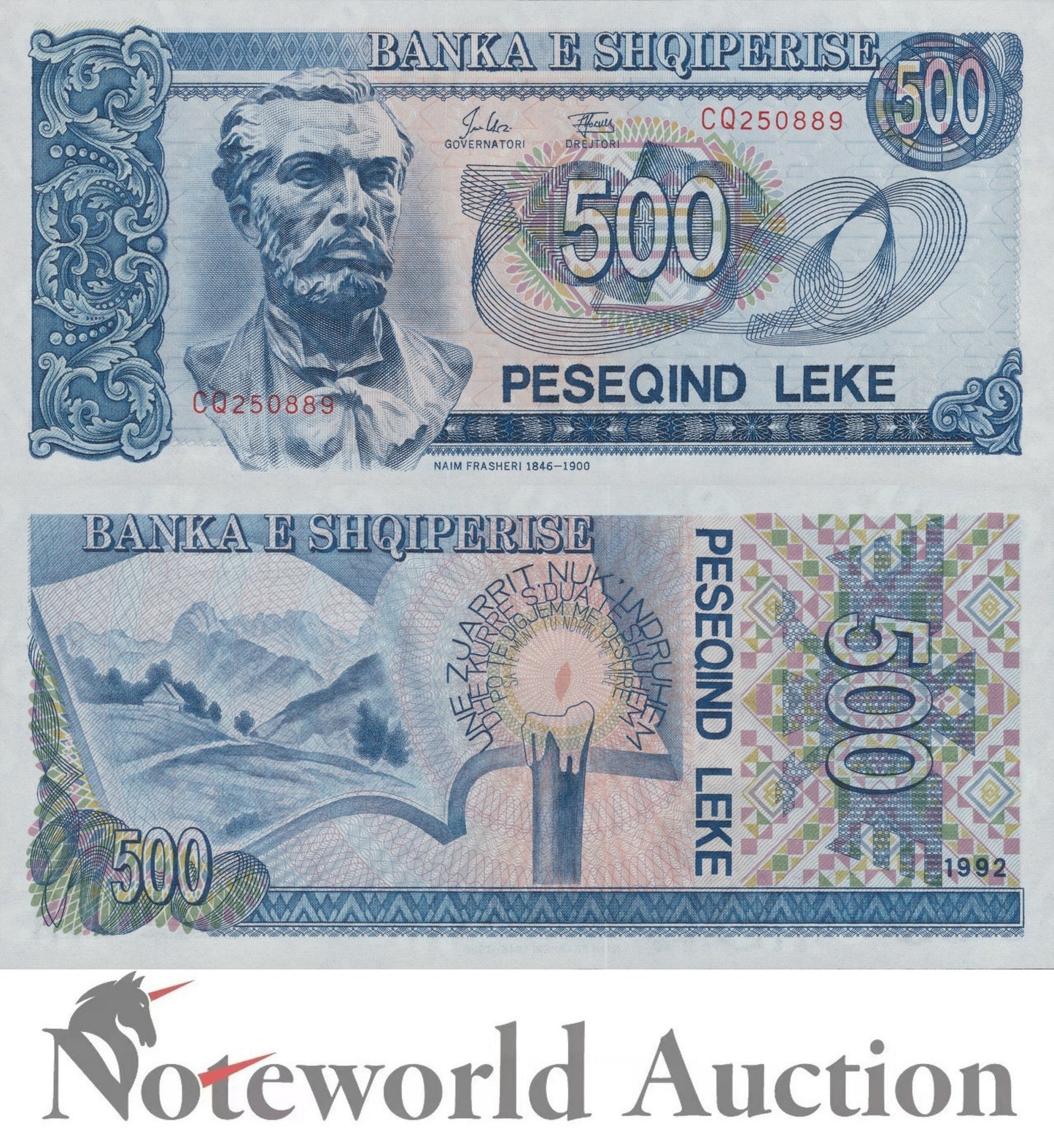 ALBANIA 500 Leke 1992 P 53 UNC