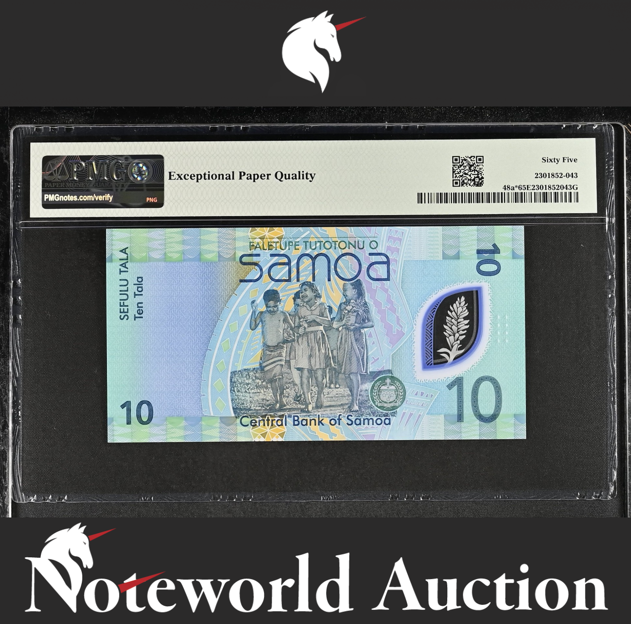 Samoa Central Bank 10 Tala ND 2024 P 48a* Polymer Replacement ZZ UNC PMG 65 EPQ