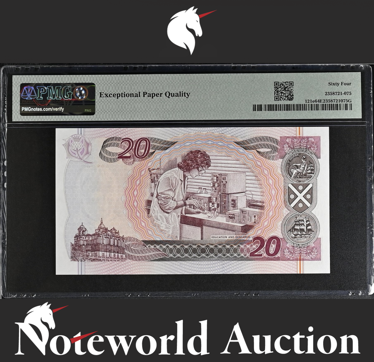 Scotland Bank of Scotland Commemorative £20 2003-04 P 121e UNC PMG 64 EPQ