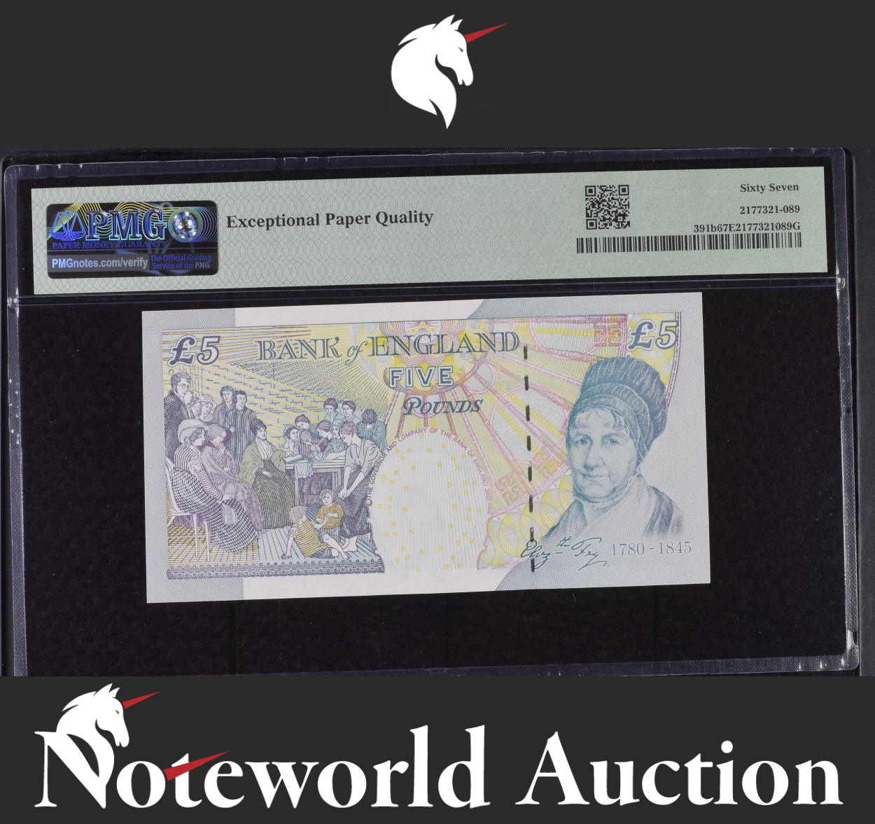 Great Britain Bank of England £5 2002 (ND 2002-03) P 391b UNC PMG 67 EPQ