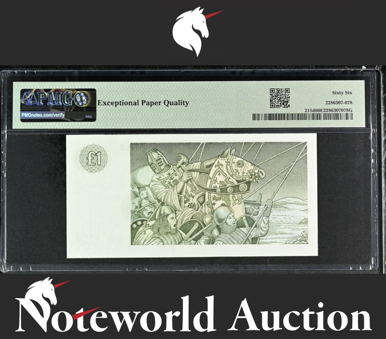 Scotland Clydesdale Bank PLC 1 Pound 1987-88 P 211d UNC PMG 66 EPQ 3rd TOP POP