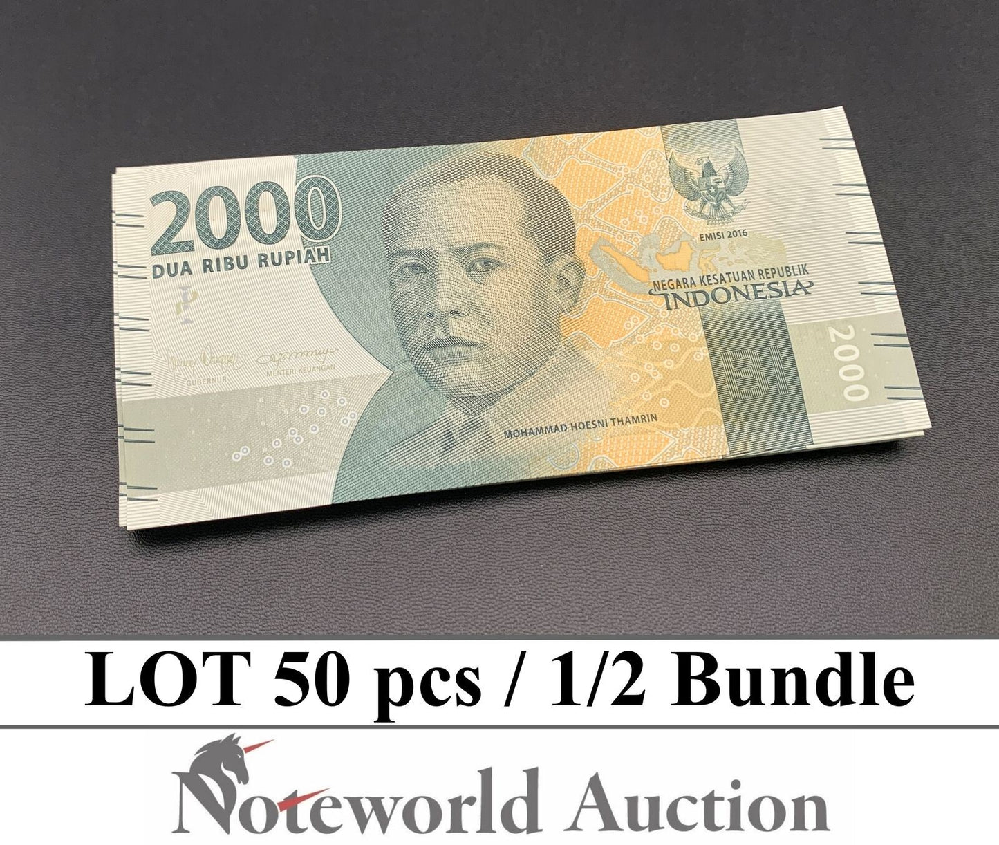 INDONESIA 2000 Rupiah 2016/2018 P 155c Lot 50 pcs 1/2 Bundle UNC