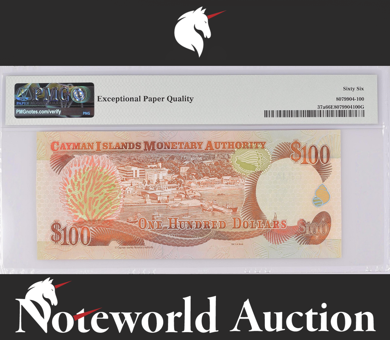 Cayman Islands 100 Dollars 2006 P 37a UNC PMG 66 EPQ 2nd TOP POP