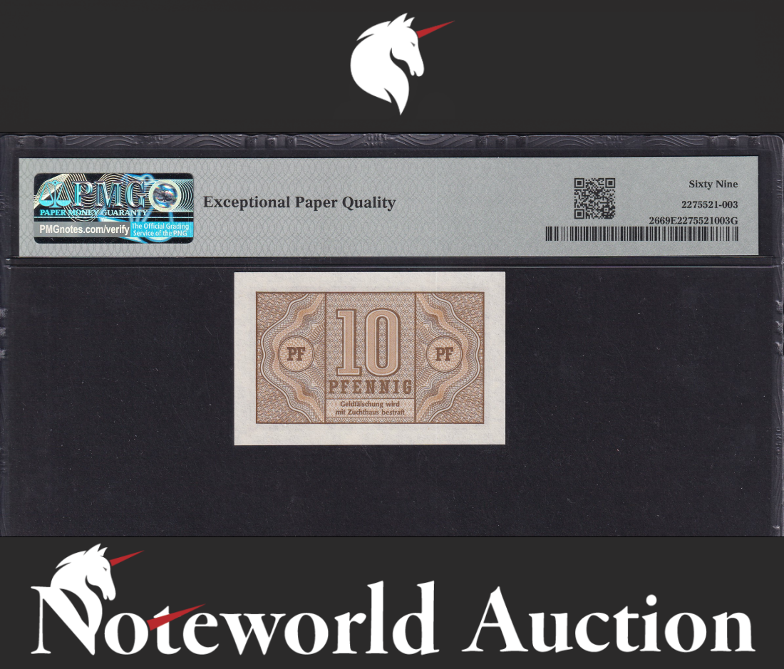 Germany Federal Republic 10 Pfennig ND (1967) P 26 UNC PMG 69 EPQ TOP POP