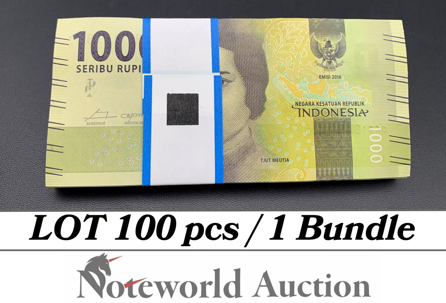 INDONESIA 1000 Rupiah 2016 P 154a Lot 100 pcs Bundle UNC