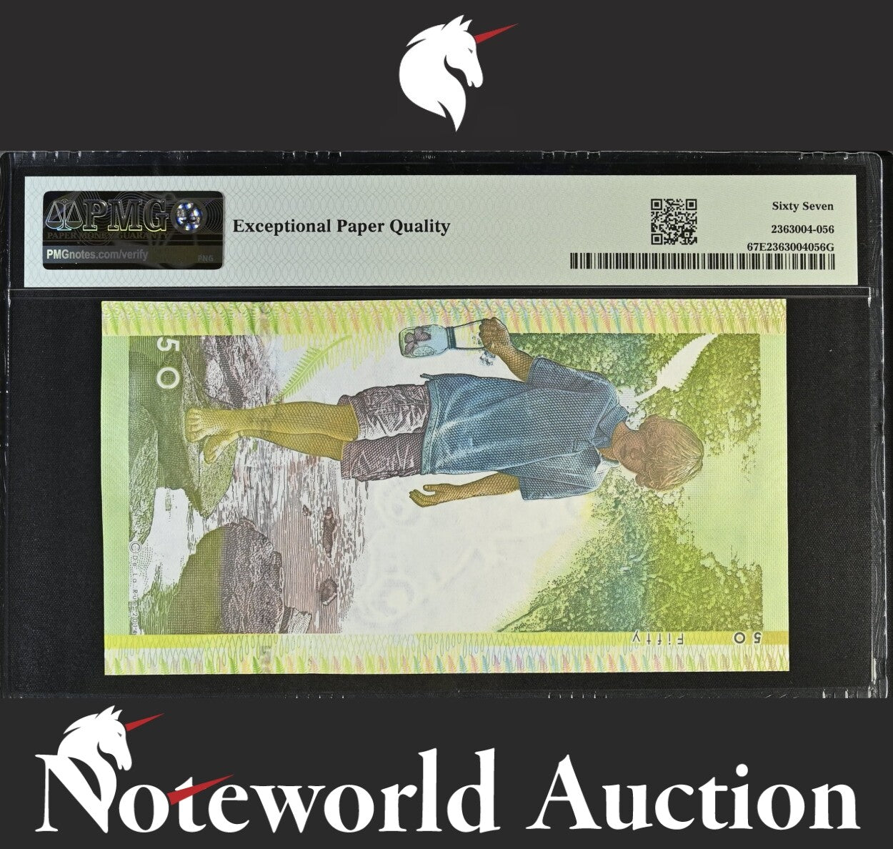 De La Rue Currency GBR Test Note 50 Units No Date LOW S/N. 000003 UNC PMG 67 EPQ