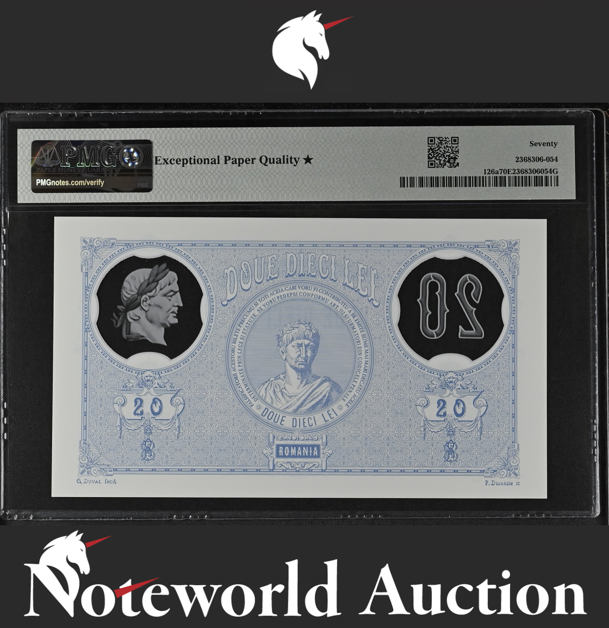 Romania COMM. 2021 P 126a Fancy LOW No. 3009 Polymer UNC PMG 70 EPQ STAR TOP PO