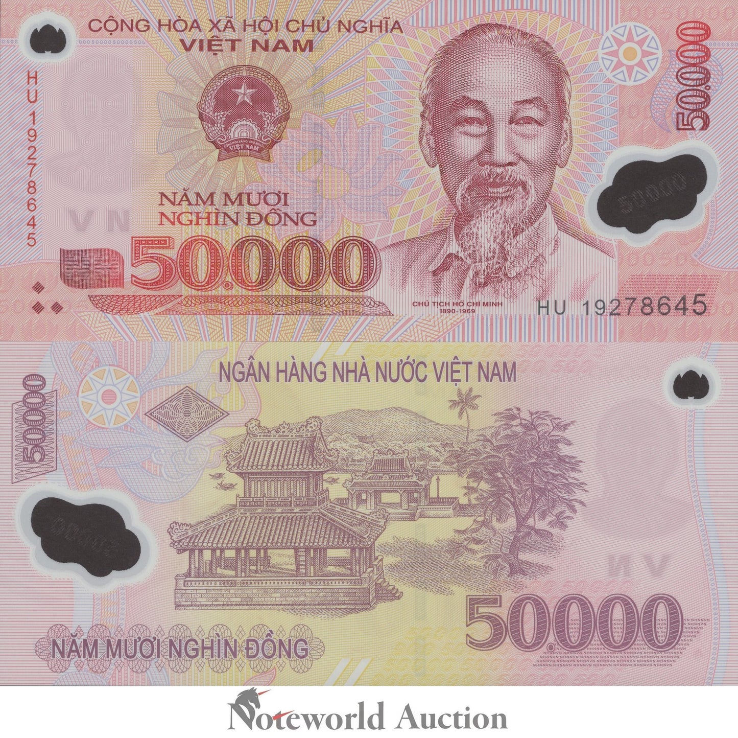 VIET NAM VIETNAM 50000 Dong 2019 P 121 Polymer Lot 3 pcs UNC