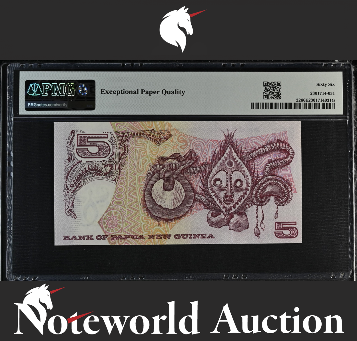Papua New Guinea Commemorative 5 Kina ND (2000) UNC PMG 66 EPQ