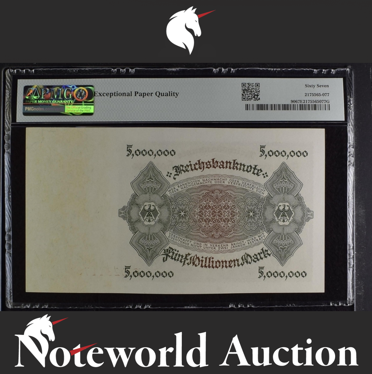 Germany 5 Millionen 5000000 Mark 1923 P 90 UNC PMG 67 EPQ TOP POP