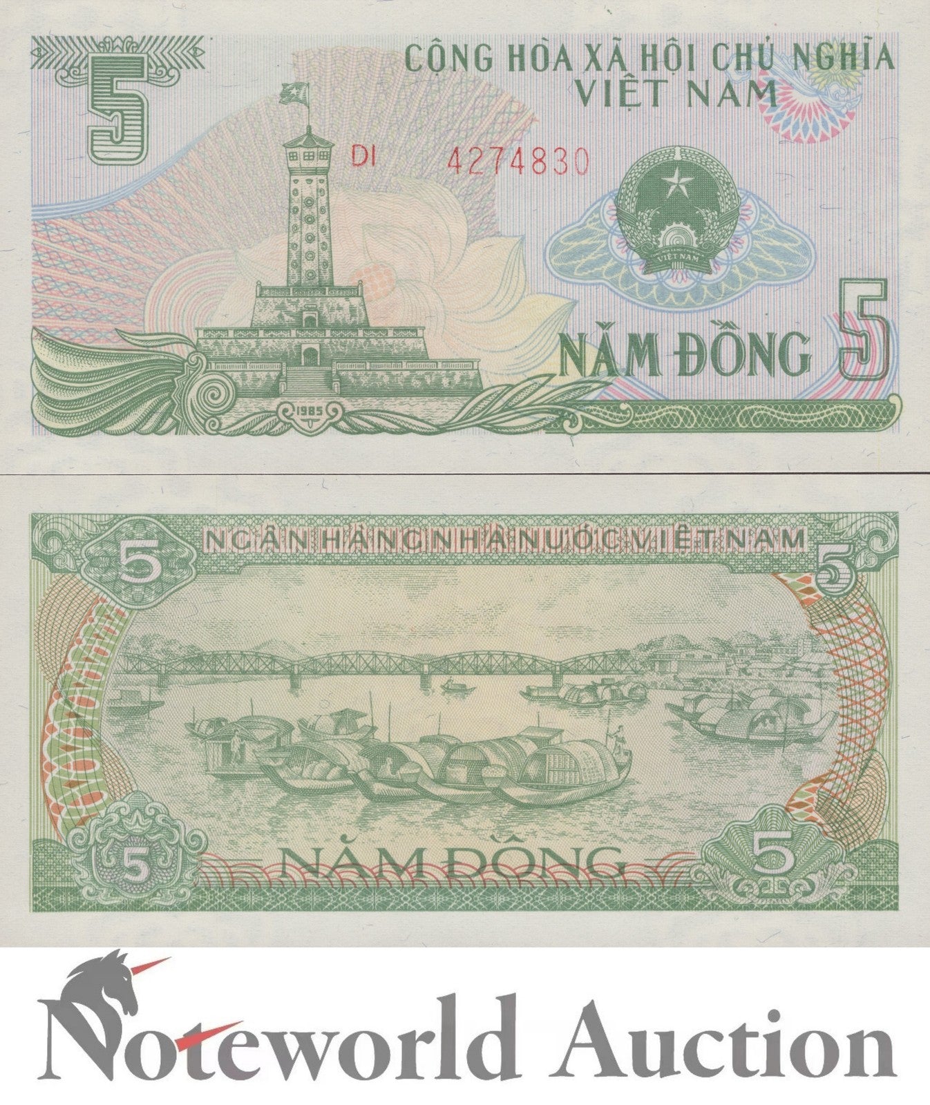 VIET NAM VIETNAM 5 Dong 1985 P 92 UNC
