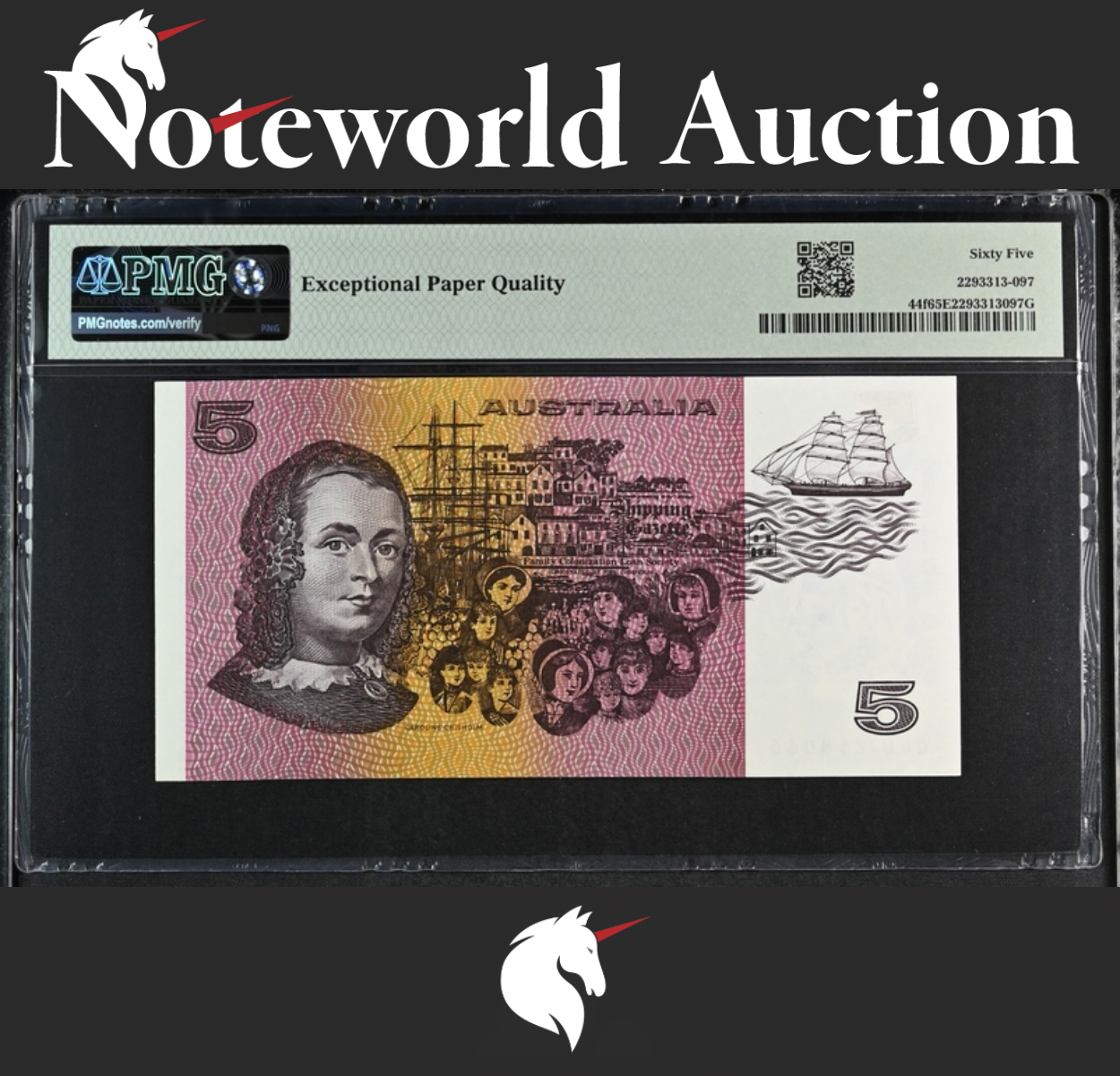 Australia Reserve Bank 5 Dollars ND (1990) P 44f UNC PMG 65 EPQ