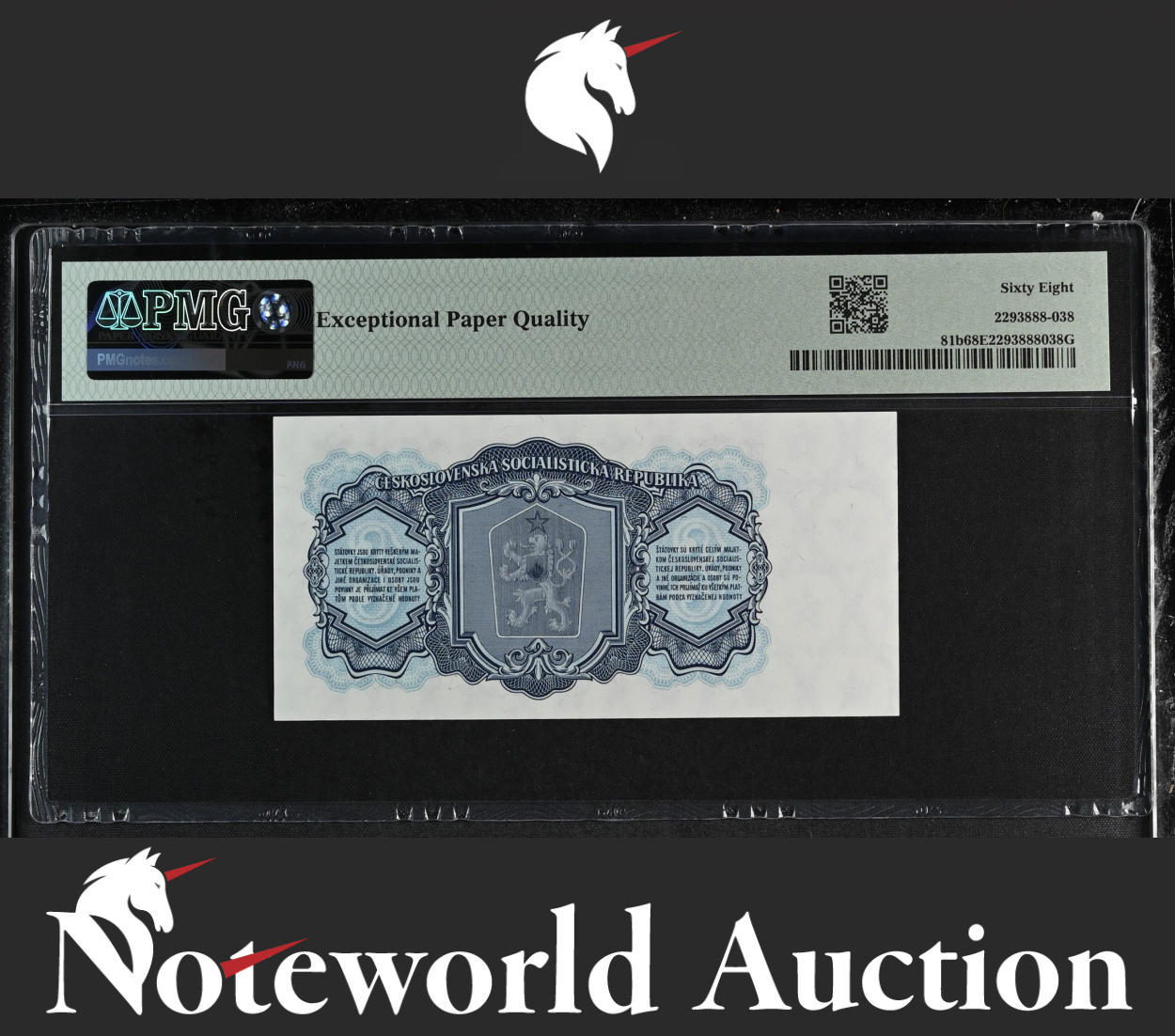 Czechoslovakia / Socialist Republic 3 Koruny 1961 P 81b UNC PMG 68 EPQ TOP POP