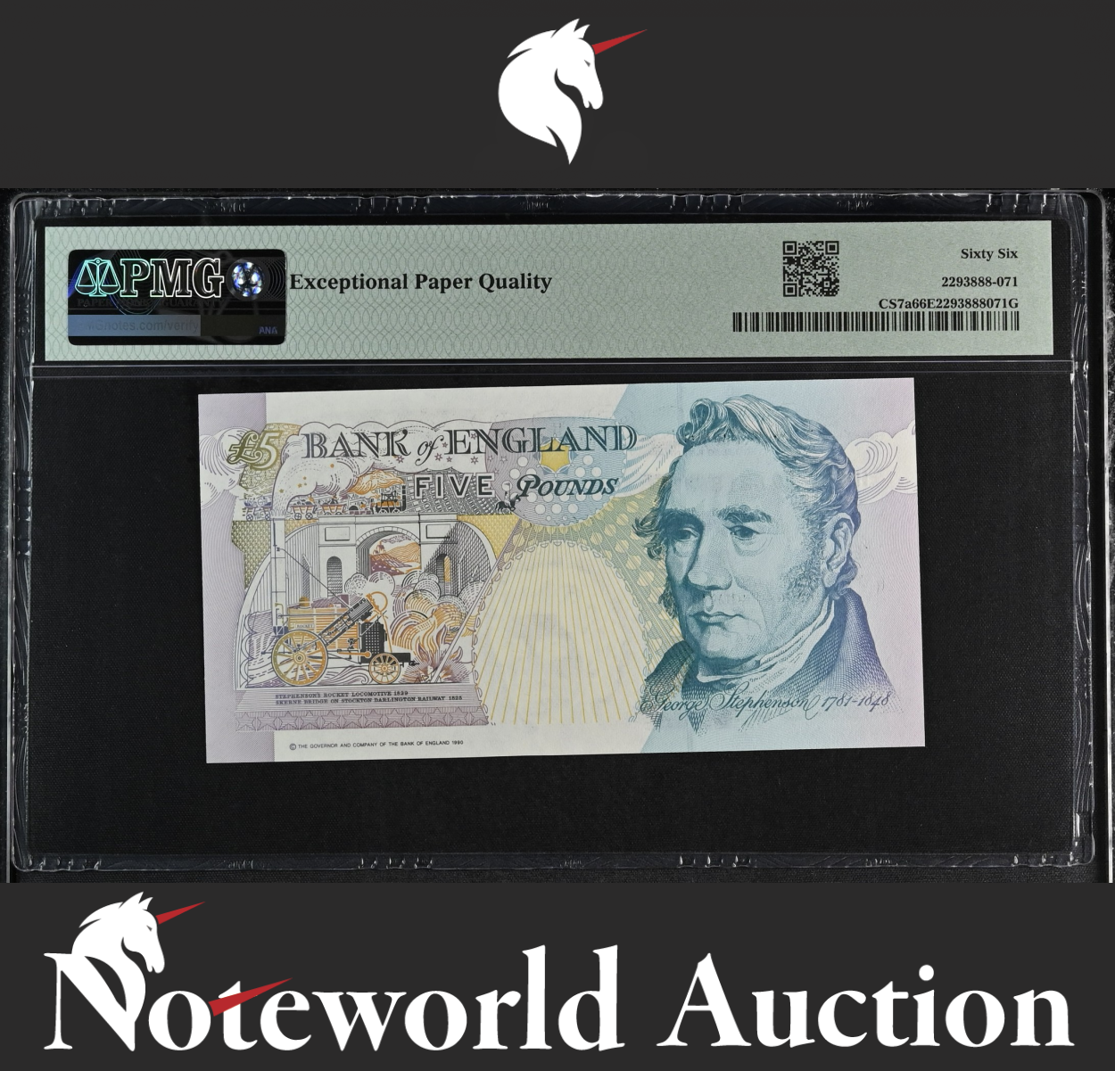Great Britain Collector Series COMMEM. £5 1997 P CS7a Prefix HK97 UNC PMG 66 EPQ