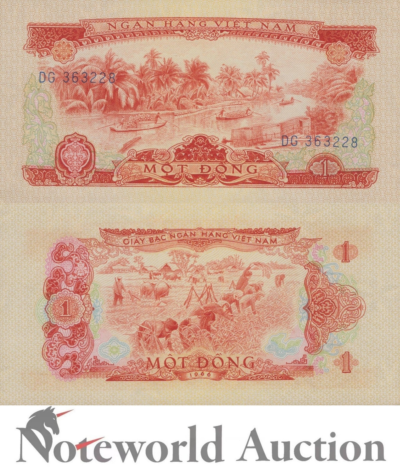 VIET NAM VIETNAM SOUTH 1 Dong 1966 (1975) P 40 UNC