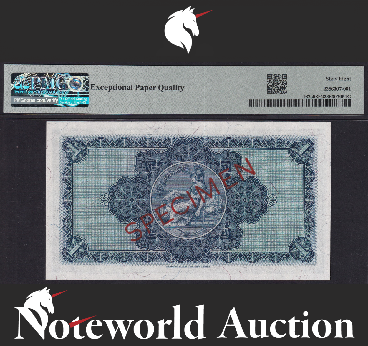 Scotland British Linen Bank £1 1961 P 162s SPECIMEN UNC PMG 68 EPQ TOP POP