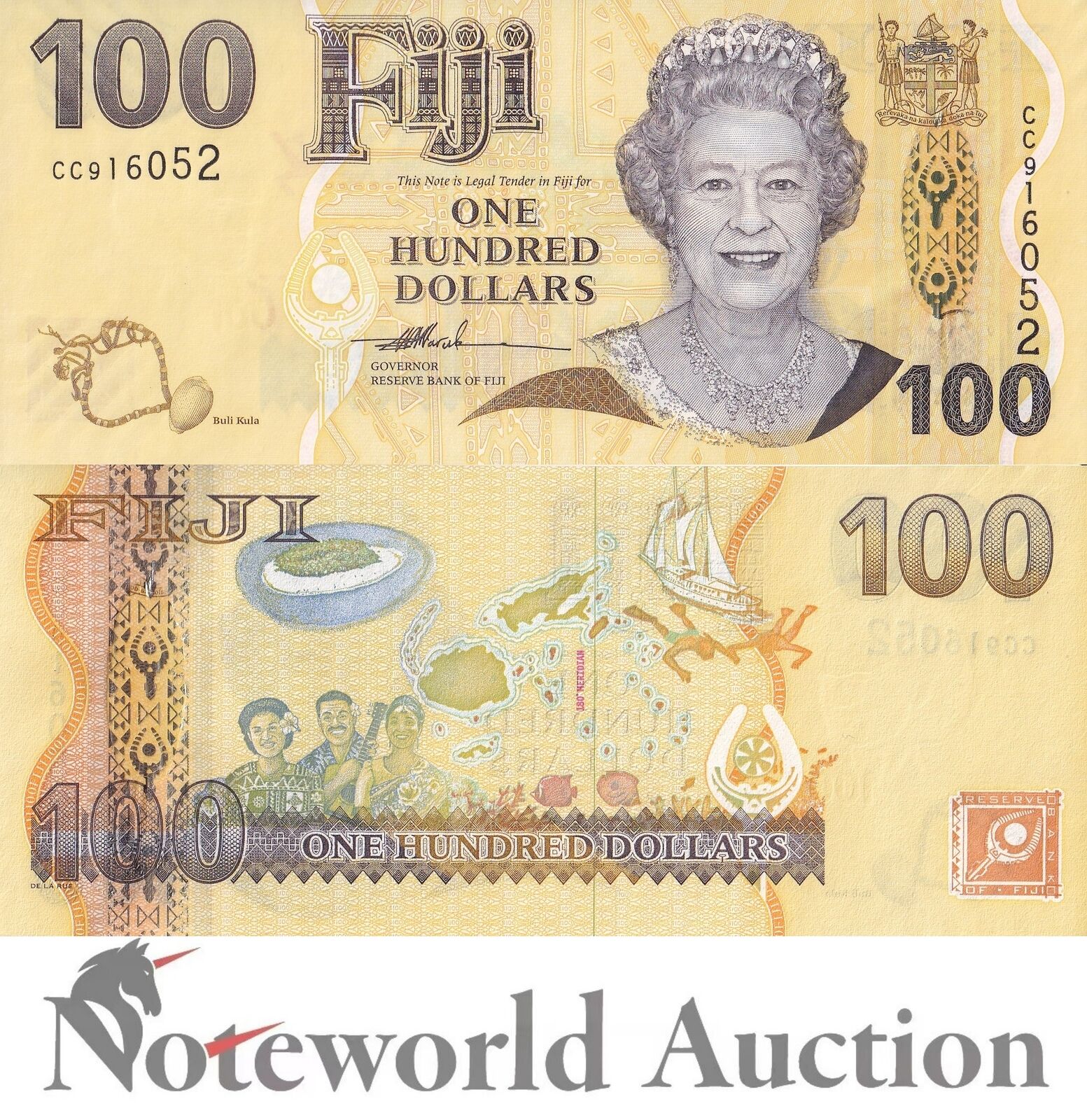 FIJI 100 Dollars ND 2007 P 114 UNC