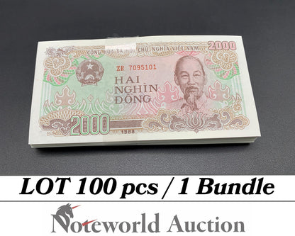 VIET NAM VIETNAM 2000 Dong 1988 P 107a Lot 100 pcs Bundle UNC