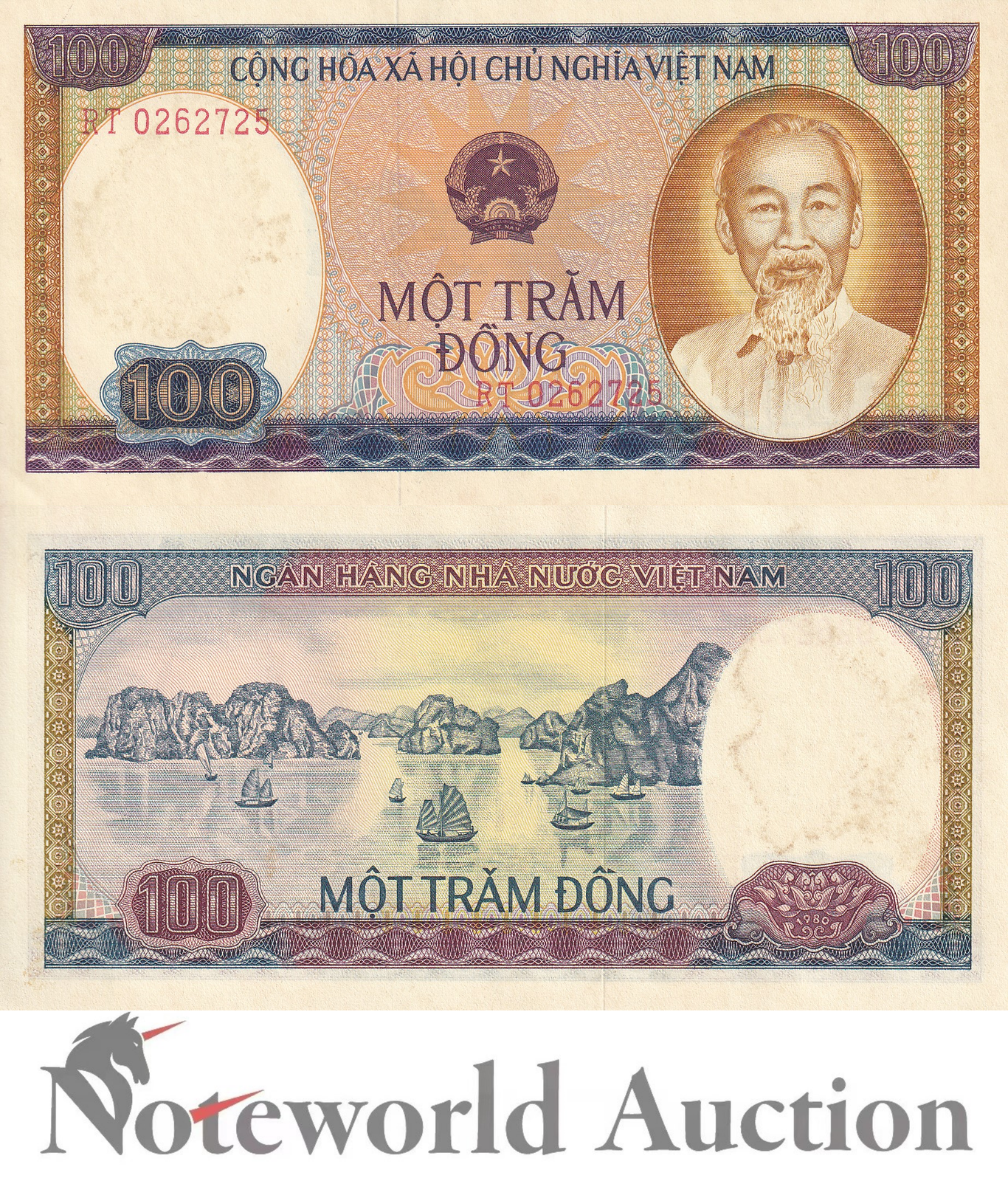 VIET NAM VIETNAM 100 Dong 1980 P 88b Foxing UNC