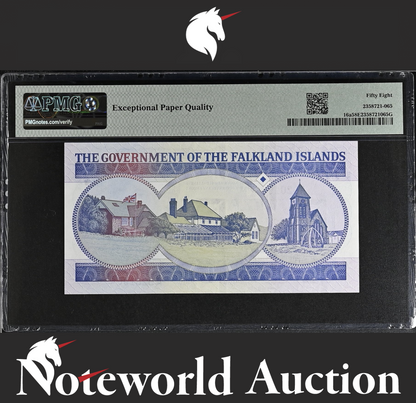 Falkland Islands / British Administration 50 Pounds 1990 P 16a UNC PMG 58 EPQ