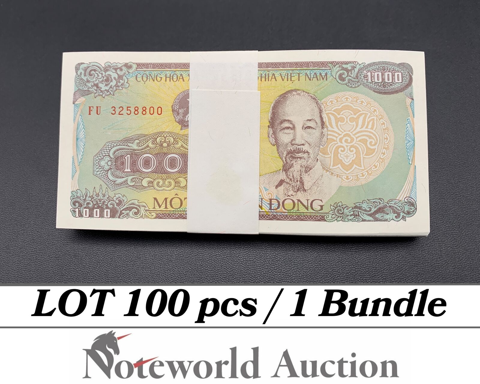 VIETNAM VIET NAM Lot 100 pcs Bundle - 1000 Dong 1988 P 106 UNC