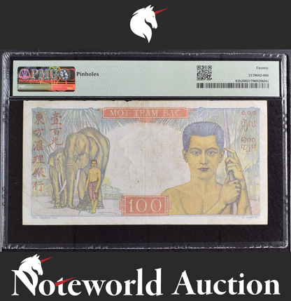 French Indo China 100 Piastres 1949-54 P 82b VF PMG 20