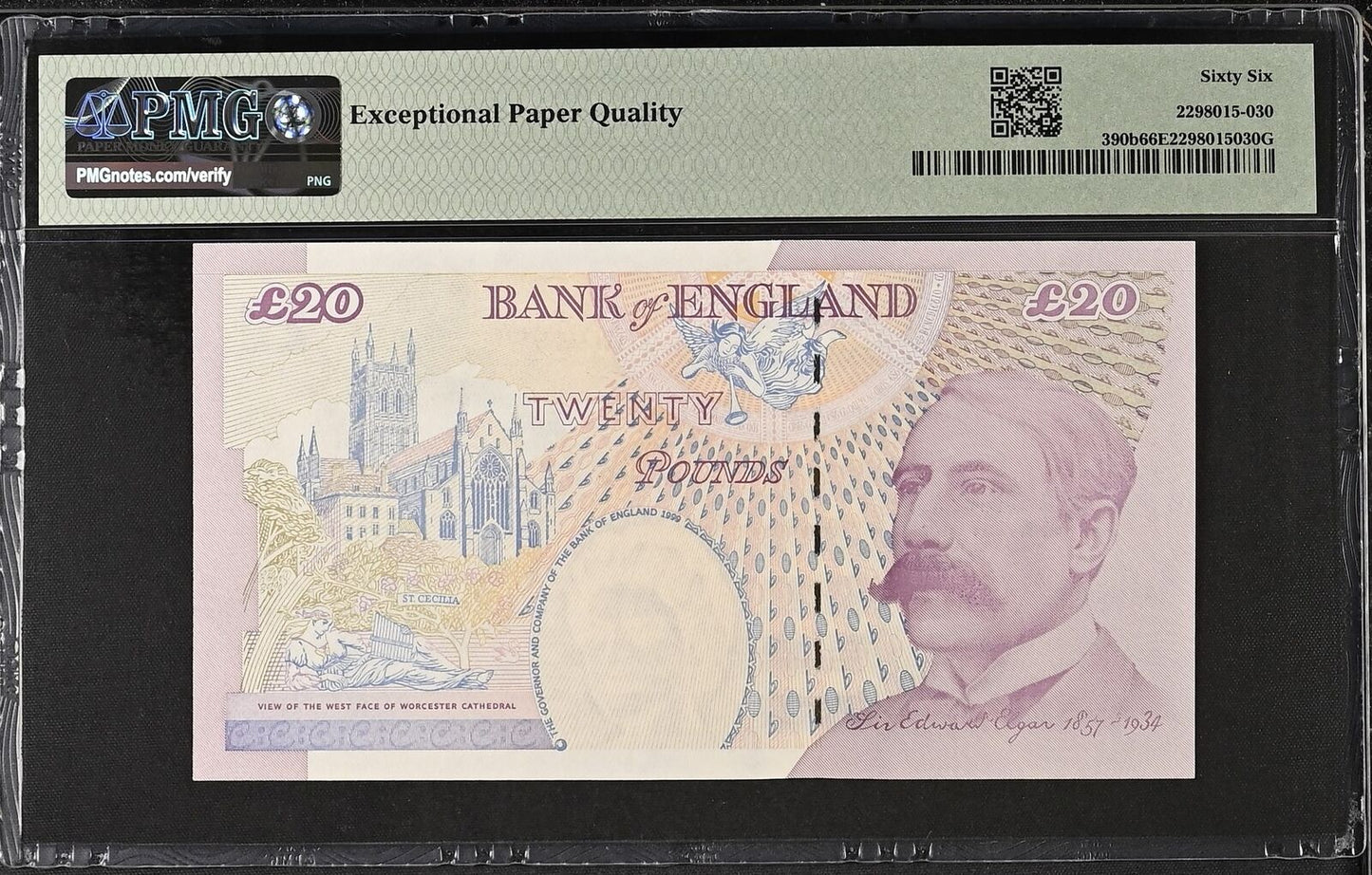 GREAT BRITAIN 20 Pounds (1999) 2004 P 390b UNC PMG 66 EPQ