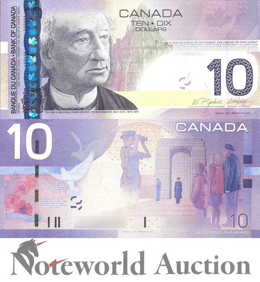 CANADA 10 Dollars 2005 / 2007 P 102Ac BC-68a UNC