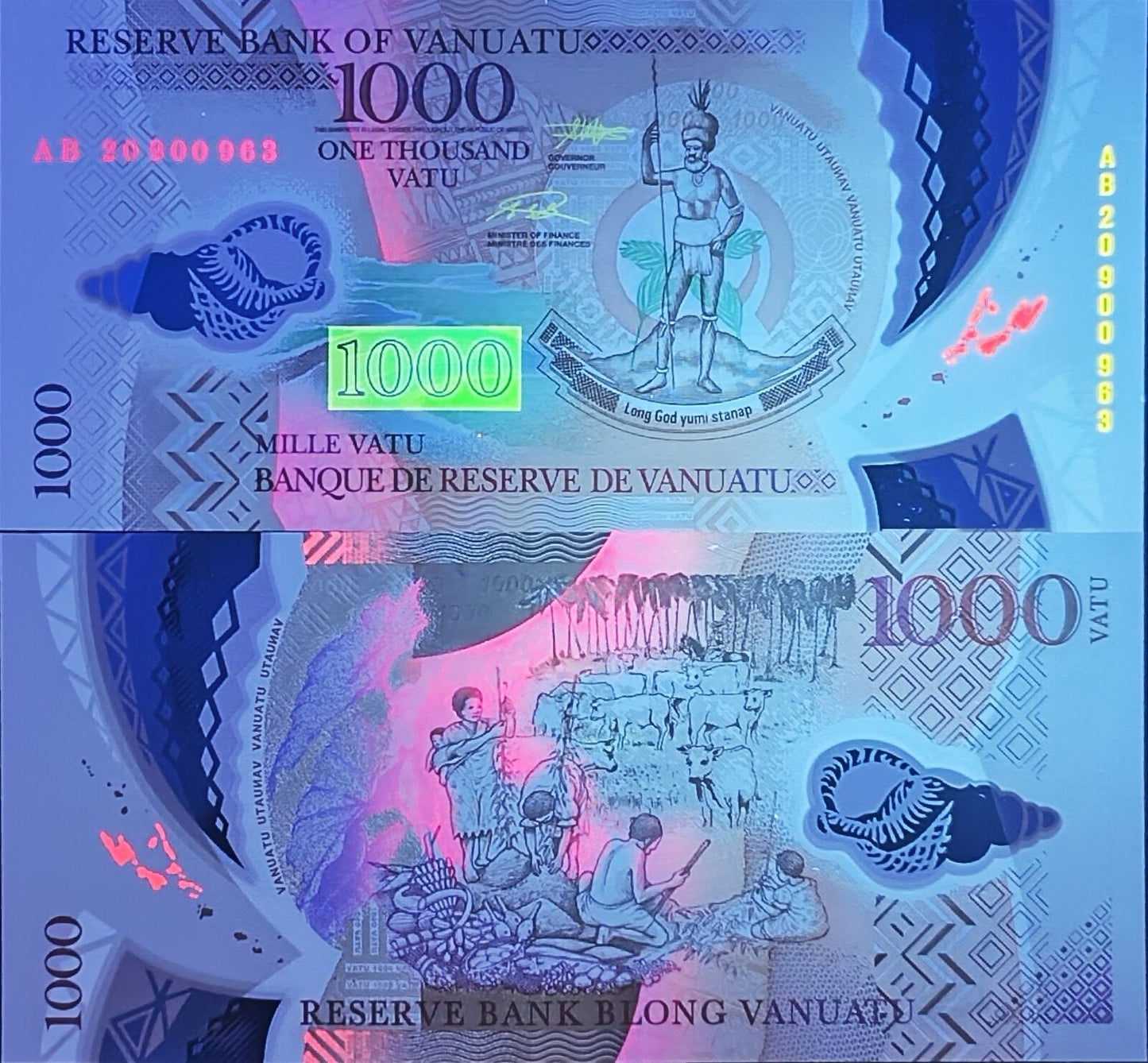 VANUATU 1000 Vatu 2020/2023 New Date P 13(2) Polymer UNC