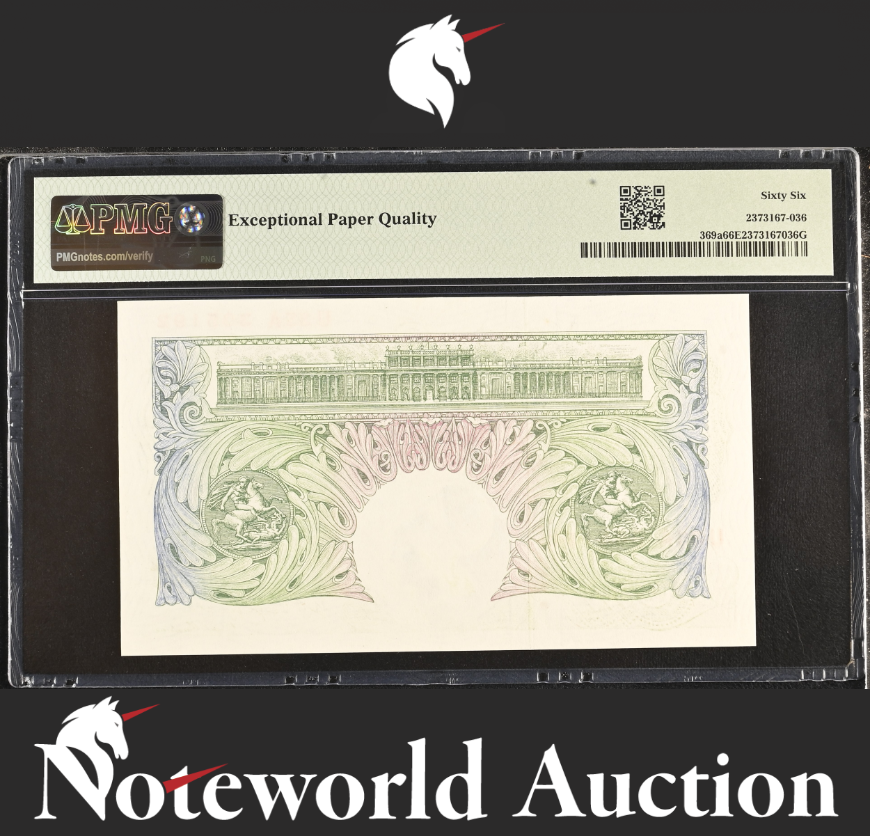 Great Britain 1 Pound ND (1948-49) P 369a UNC PMG 66 EPQ 2nd TOP POP