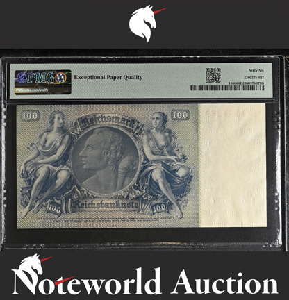Germany Reichsbanknote 100  1935 (ND 1945) P 183b UNC PMG 66 EPQ 2nd TOP POP