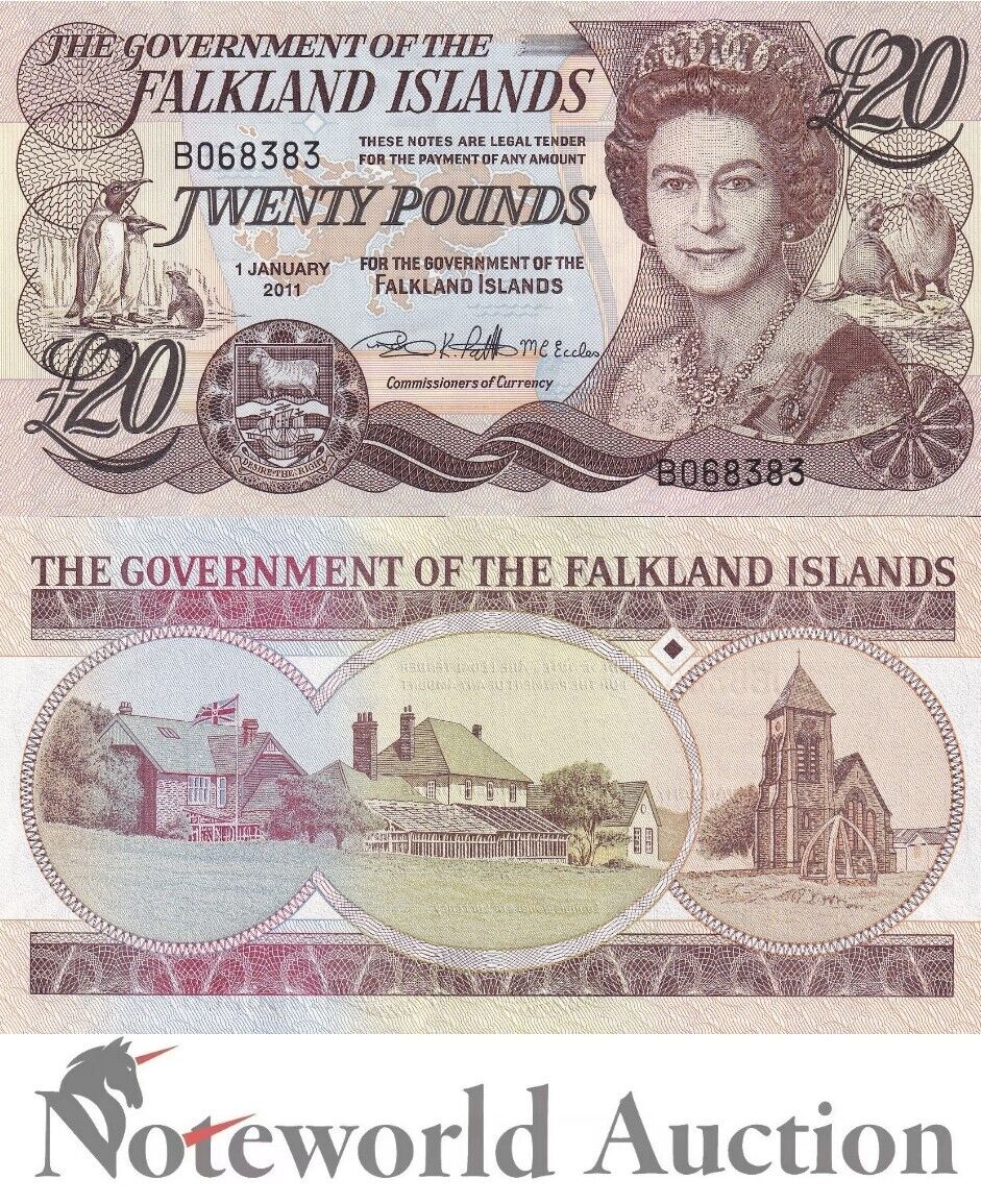 FALKLAND ISLANDS 20 Pounds 2011 P 19 UNC