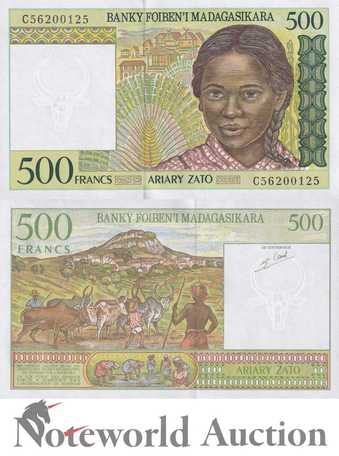 MADAGASCAR 500 Francs 1994 P 75 UNC