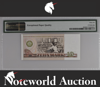 Germany 10 Mark 1971 (ND 1985) P 28b UNC PMG 66 EPQ 3rd TOP POP