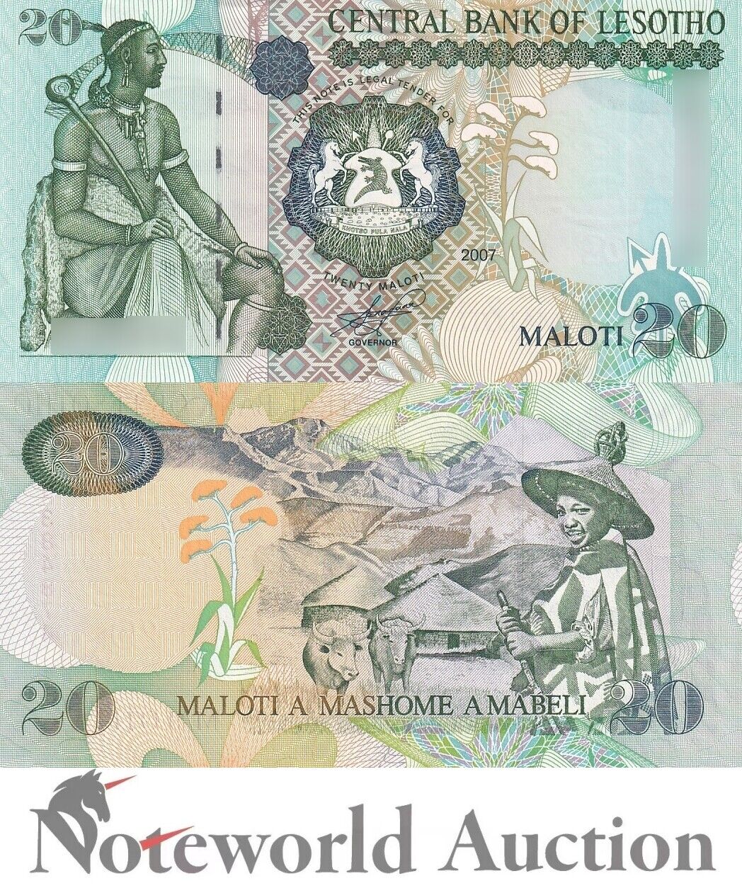 LESOTHO 20 Moloti 2007 P 16f UNC