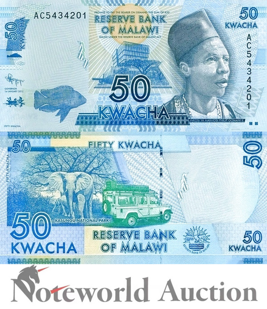 MALAWI 50 Kwacha 2012 P 58a UNC