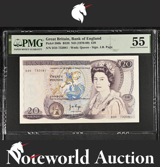 Great Britain Bank of England £20 ND (1970-80) P 380b AU PMG 55