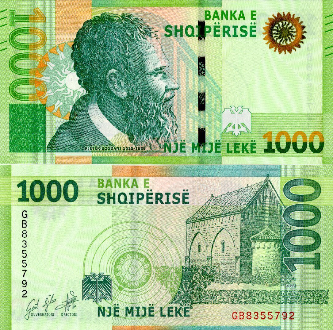 ALBANIA 1000 Leke 2019 P 78 UNC