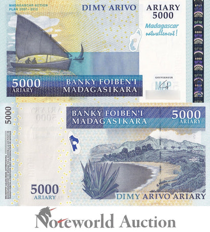 MADAGASCAR Commemorative 5000 Ariary 2008 P 94 UNC